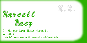 marcell macz business card